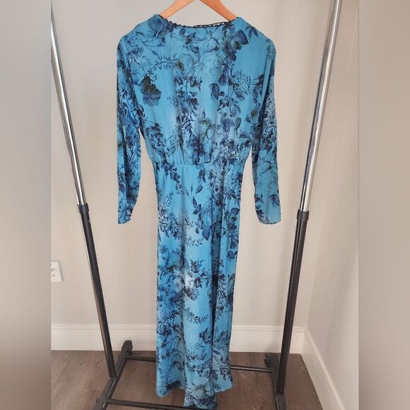 Zara Blue Floral Dress - Picture 3 of 6